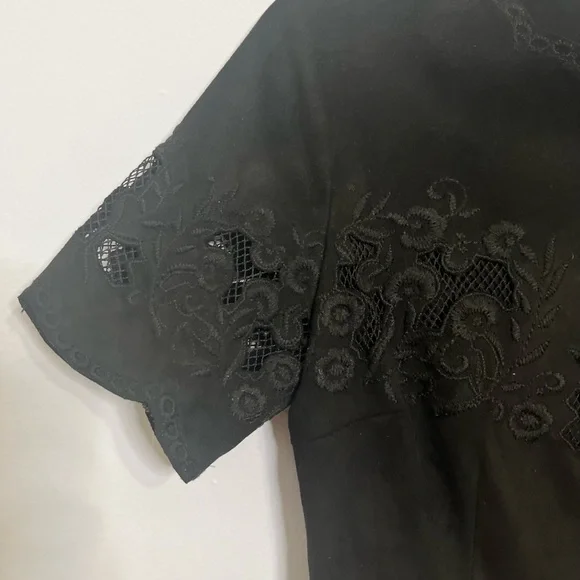 Gorgeous ZARA Black Suede Lace Cutout Dress - Picture 4 of 7